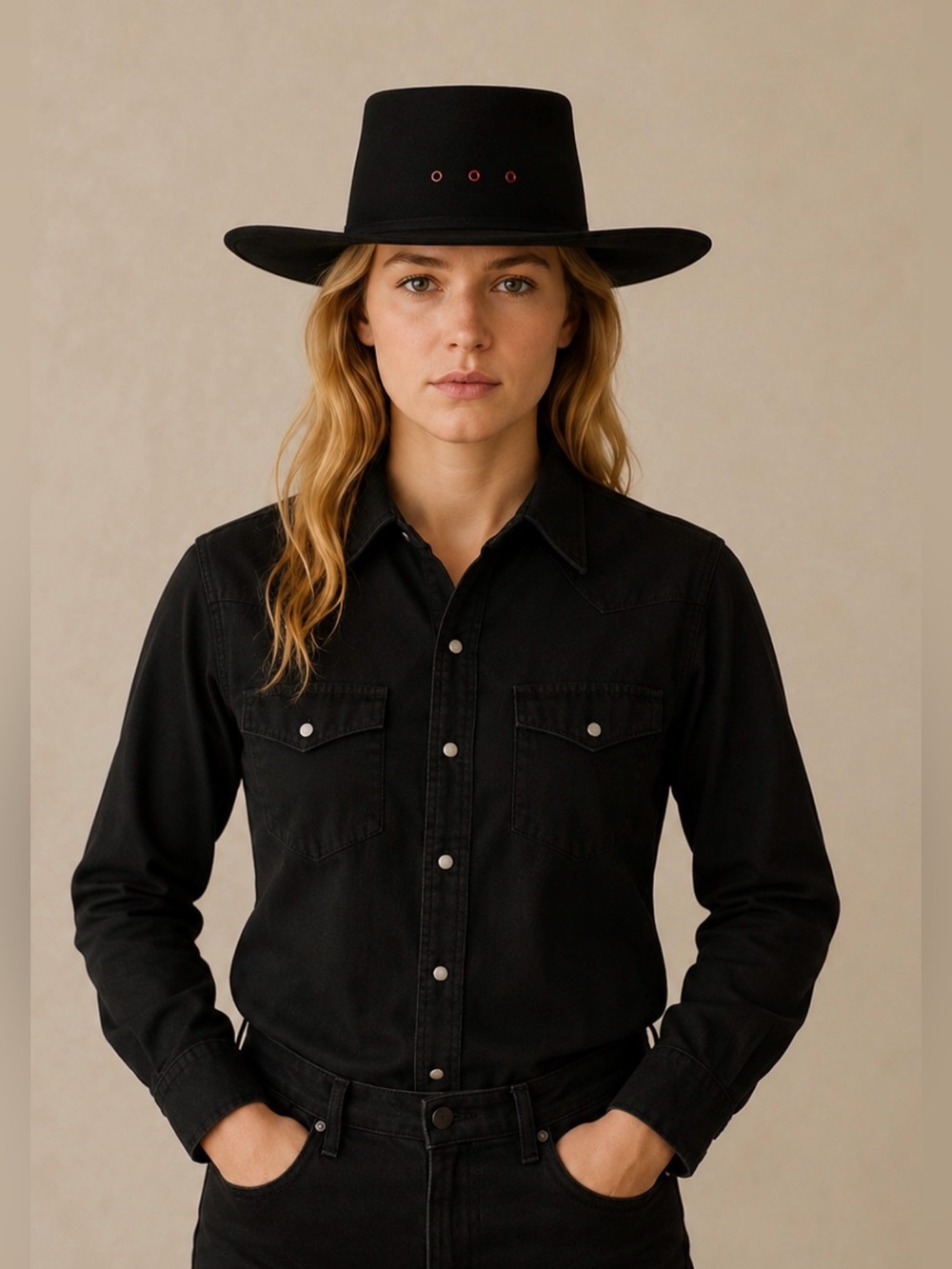 Silver Spur B Bar H Quarter Horse Cowboy Rodeo  Western Premium Wool Felt women